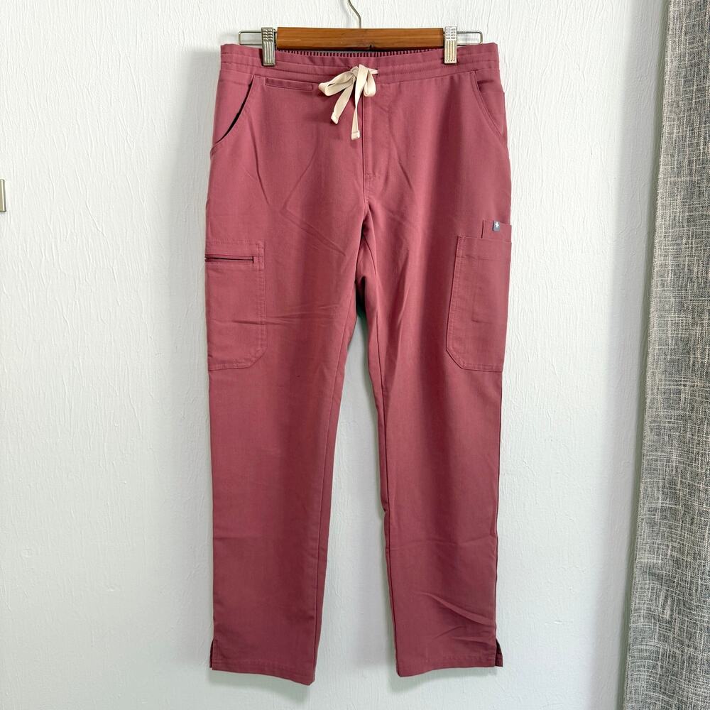 Figs Womens Yola Slim Scrub Pants S Petite Mauve Pink Mid Rise Medical Nursing
